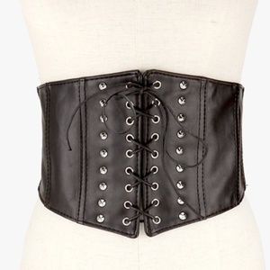 Black Wide Elastic Back Belt
